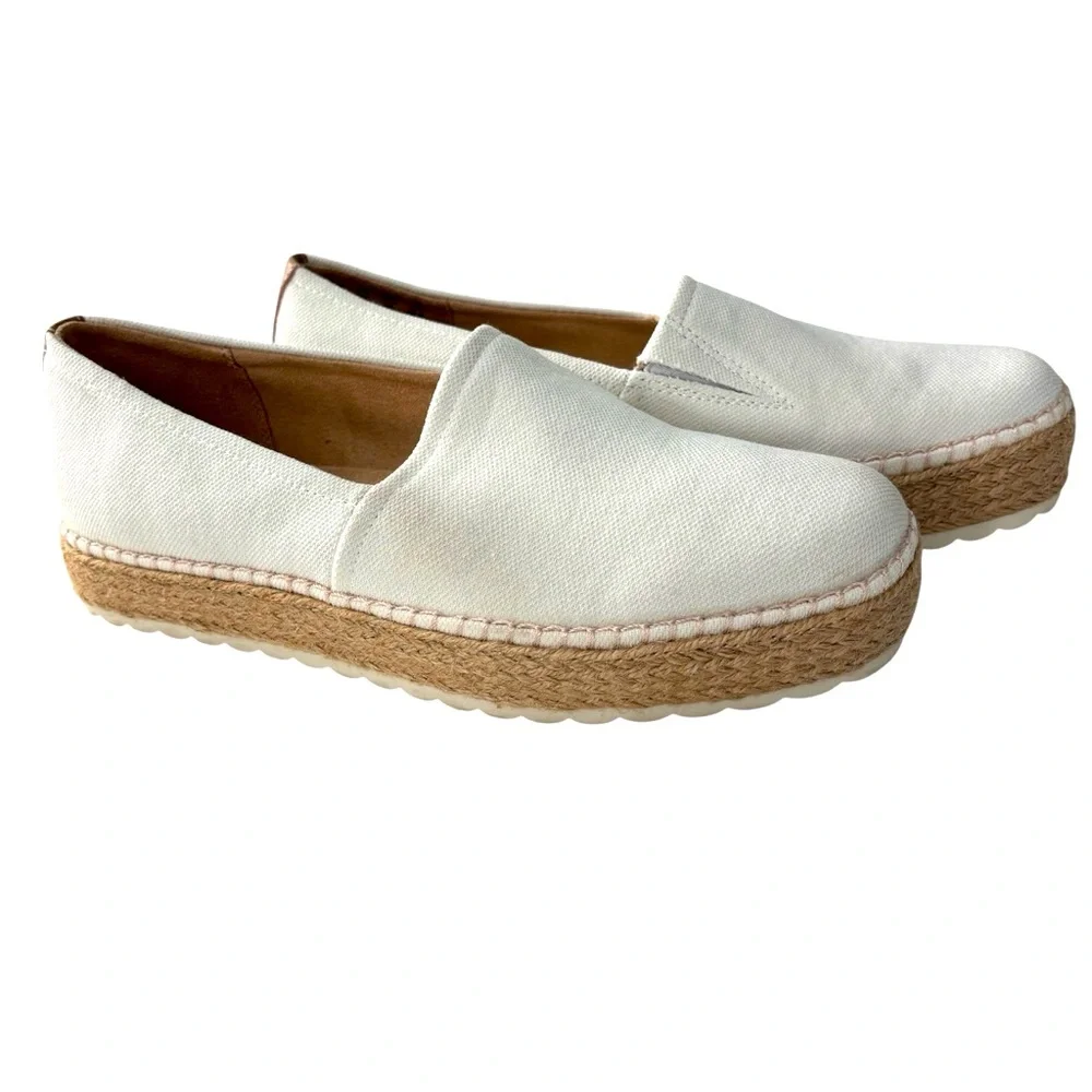 Dr Scholl’s Sun Ray Espadrilles Loafer White Canvas Sporty and Sustainable